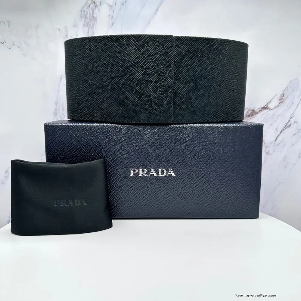 New PRADA Sunglasses Black Square Letter Logo 55-18-145mm - Picture 5 of 5